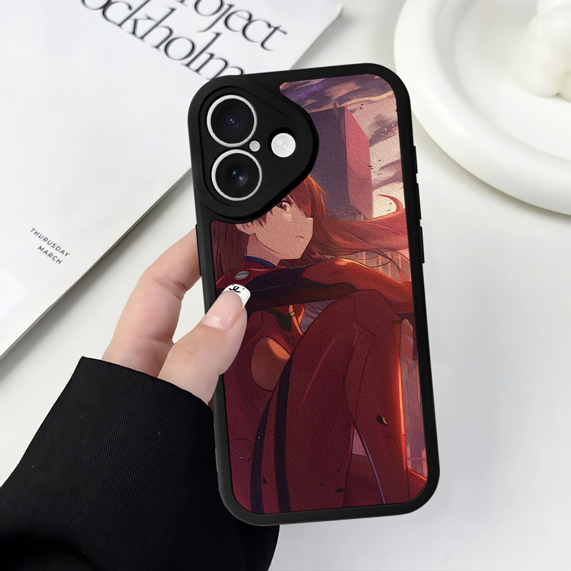 （画像用） EVA 新世紀エヴァンゲリオン 【iPhone 16シリーズ対応】シリコンスマホケース（レザー調） 材質：シリコン